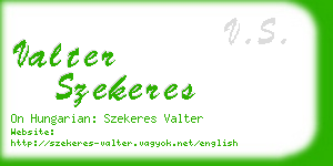 valter szekeres business card